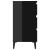 Servantă, negru extralucios, 60x35x69 cm, PAL GartenMobel Dekor