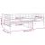 Pat de zi fără saltea, alb, 80x200 cm, lemn masiv pin GartenMobel Dekor