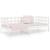 Pat de zi fără saltea, alb, 90x200 cm, lemn masiv pin GartenMobel Dekor
