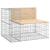 Bancă de grădină design gabion, 92x71x65,5cm, lemn masiv de pin GartenMobel Dekor