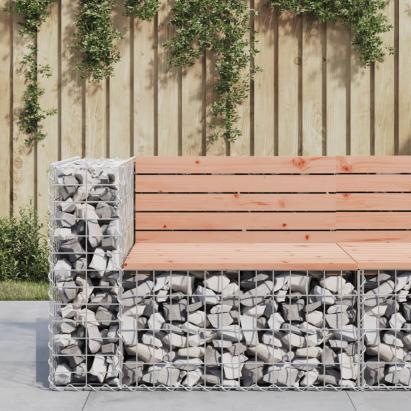 Bancă de grădină design gabion 92x71x65,5 cm lemn masiv Douglas GartenMobel Dekor