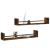Rafturi de perete cu bare, 2 buc, stejar afumat, 80x16x14 cm GartenMobel Dekor