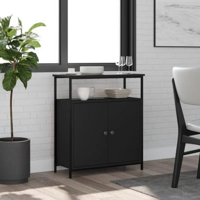 Servantă, negru, 70x30x80 cm, lemn prelucrat GartenMobel Dekor