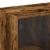 Dulap lateral cu uși din sticlă, stejar fumuriu, 68x37x75,5 cm GartenMobel Dekor