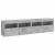 Comode TV de perete cu lumini LED 2 buc. gri beton 80x30x40 cm GartenMobel Dekor