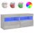 Comodă TV de perete cu lumini LED, gri sonoma, 100x30x40 cm GartenMobel Dekor