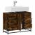 Dulap chiuveta de baie stejar fumuriu 80x33x60 cm lemn compozit GartenMobel Dekor