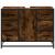 Dulap chiuveta de baie stejar fumuriu 80x33x60 cm lemn compozit GartenMobel Dekor