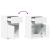 Noptiere cu lumini LED, 2 buc., alb, lemn prelucrat GartenMobel Dekor