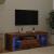 Dulap TV cu lumini LED lemn vechi 120x36,5x40 cm lemn prelucrat GartenMobel Dekor