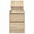 Noptiera cu 2 sertare Stejar Sonoma 38x34x80 cm GartenMobel Dekor