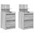 Noptiere cu 2 sertare 2 buc Gri Sonoma 38x34x80 cm GartenMobel Dekor