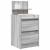 Noptiere cu 2 sertare 2 buc Gri Sonoma 38x34x80 cm GartenMobel Dekor