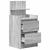 Noptiere cu 2 sertare 2 buc Gri Sonoma 38x34x80 cm GartenMobel Dekor