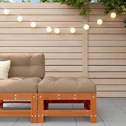 Suport pentru picioare de grădină Lemn masiv de pin Maro Ceară GartenMobel Dekor