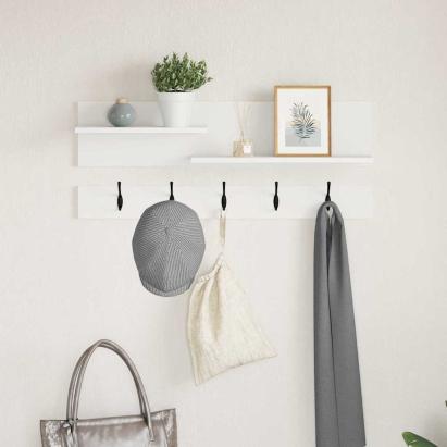Răcător de paltoane montat pe perete Alb 90 x 15 x 36 cm GartenMobel Dekor