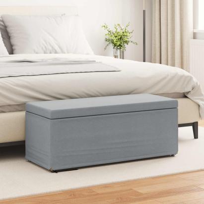 Taburet Gri deschis 101 x 41 x 40 cm Stofă și lemn prelucrat GartenMobel Dekor