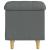 Ottomană de depozitare Gri închis 40 x 40 x 45 cm țesătură GartenMobel Dekor