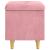Ottomană de depozitare cu pernă Roz 40 x 40 x 45 cm Catifea GartenMobel Dekor