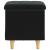 Ottomană de depozitare cu pernă Negru 40 x 40 x 45 cm Catifea GartenMobel Dekor