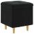 Ottomană de depozitare cu pernă Negru 40 x 40 x 45 cm Catifea GartenMobel Dekor