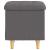 Ottomană de depozitare Gri 40 x 40 x 45 cm Piele artificială GartenMobel Dekor
