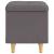 Ottomană de depozitare Gri 40 x 40 x 45 cm Piele artificială GartenMobel Dekor