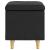 Ottomană de depozitare Negru 40 x 40 x 45 cm Piele artificială GartenMobel Dekor