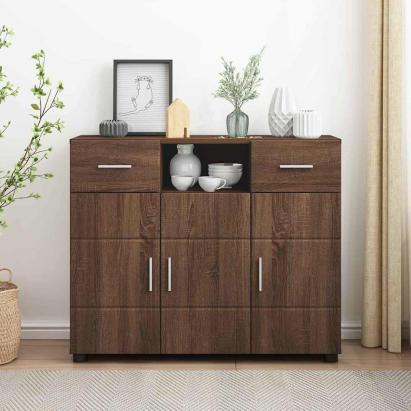 Dulap din Lemn Stejar închis 88,5 x 30,5 x 73 cm Lemn compozit GartenMobel Dekor