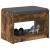 Bancă pentru hol cu pernă cu raft Stejar Afumat 63 x 38 x 45 cm GartenMobel Dekor