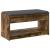 Bancă pentru hol cu pernă cu raft Stejar Afumat 83 x 38 x 45 cm GartenMobel Dekor