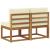 2 Bucată Canapea Medie pentru Exterior Lemn Solid de Acacia GartenMobel Dekor