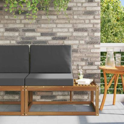 Canapea de exterior Natural și Antracit 91 x 63 x 73 cm GartenMobel Dekor