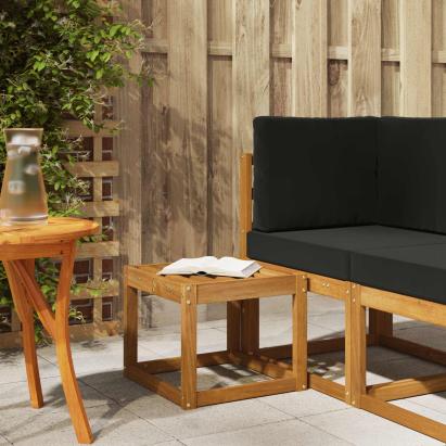 Bancă de taburet natural 43 x 43 x 37 cm Lemn Solid de Acacia GartenMobel Dekor