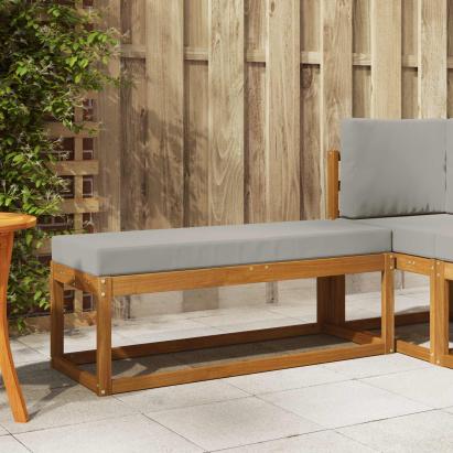 Bancă de taburet Gri natural și deschis 115 x 43 x 37 cm GartenMobel Dekor