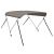 Parasolar barcă Bimini cu 2 arcuri, gri, 180x130x110 cm GartenMobel Dekor