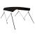 Parasolar barcă Bimini cu 2 arcuri, negru, 150x120x110 cm GartenMobel Dekor