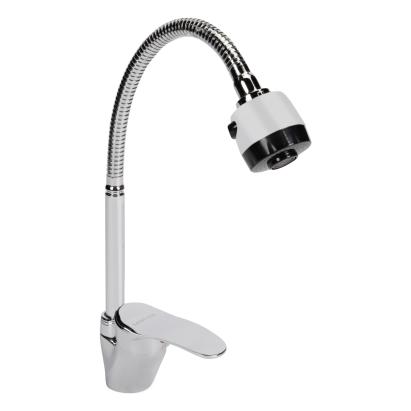 Baterie pentru chiuvetă cu gât flexibil și aerator, crom, Sanit Lux GF-0065