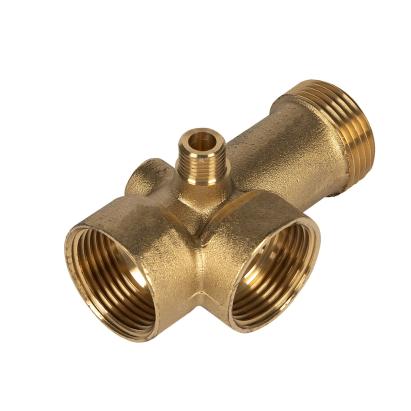 Racord 5 cai pentru hidrofor din cupru, 3x1" + 2x1/4, Micul Fermier