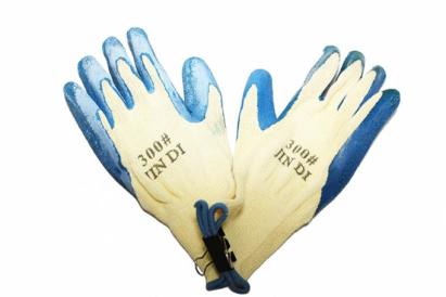 Mănuși de protecție SAFE verzi, textile cu palmă cauciucată, set 12 buc