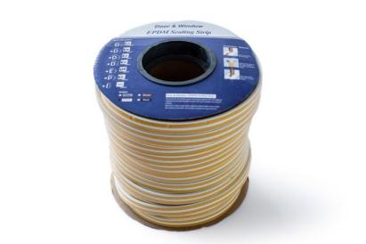 Bandă etanșare Purfix 9x6 mm, profil D, alb, rolă 100 m pentru uși și ferestre