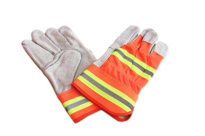 Mănuși de protecție Micul Fermier din piele, reflectorizante, vizibilitate sporită