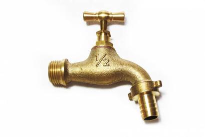 Robinet din alamă galben 1/2 cu adaptor pentru furtun Micul Fermier