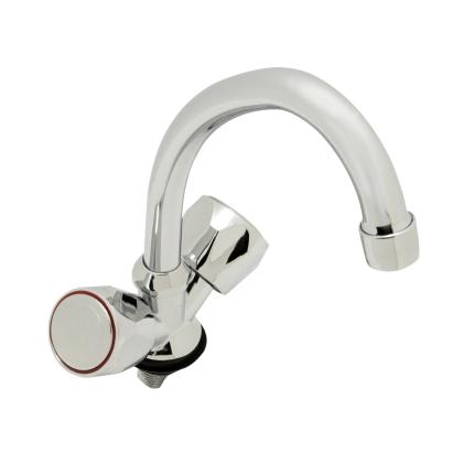 Set 2 baterii pentru chiuvetă bucătărie Olivia DS-91029, crom, pipă înaltă