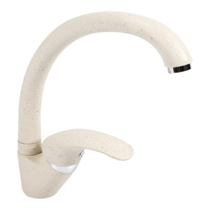 Baterie bucătărie monocomandă bej, pipă mobilă 210 mm Ecostone GF-2245