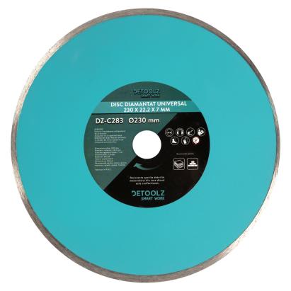 Disc diamantat universal Detoolz 230 mm (22,2 mm) pentru taiere beton si caramida