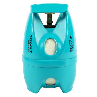 Butelie gaz camping reîncărcabilă 2kg/5L Detoolz, ușoară cu indicator nivel