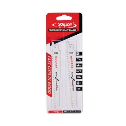 Set 2 lame pentru fierăstrău sabie HCS 150 mm, 6 TPI, pentru lemn