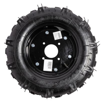 Roata motocultor Micul Fermier 4.00-10, cauciuc cu crampoane, aderenta buna