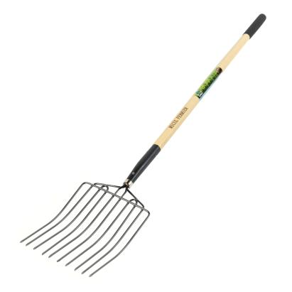 Furcă pentru gunoi de grajd cu 10 dinți și coadă din lemn 1600 mm Micul Fermier